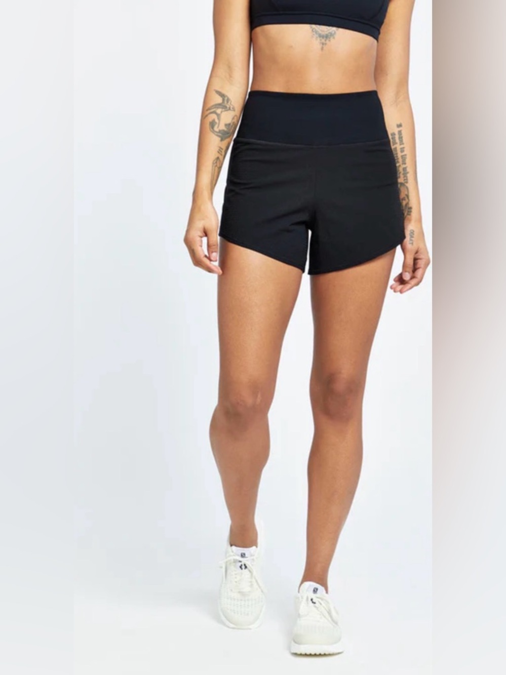 oiselle Black High-Waist Athletic Shorts